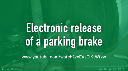 Electronic release of a parking brake
